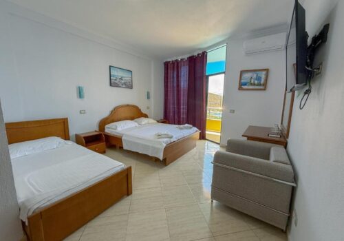 Triple Room with Balcony and Sea View 1